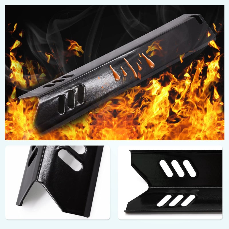 Criditpid Porcelain Grill Heat Shields Replacment for Dyna-Glo DGF510SBP, DGF493BNP, 15 inch Grill Heat Plates for Backyard Grill Replacement Parts BY15-101-001-02, BY13-101-001-13, GBC1460W, 4-Pack - Image 5